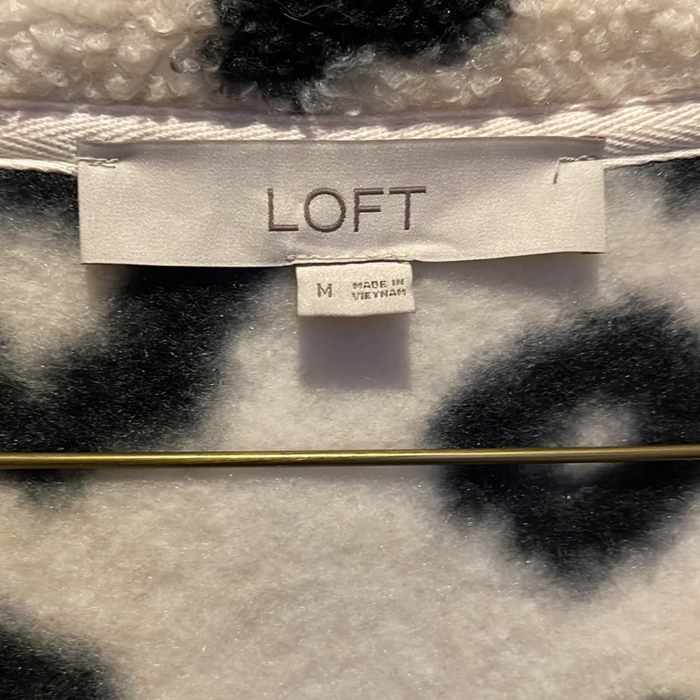 Leopard Print 1/4 Button Up Sweater - image 3